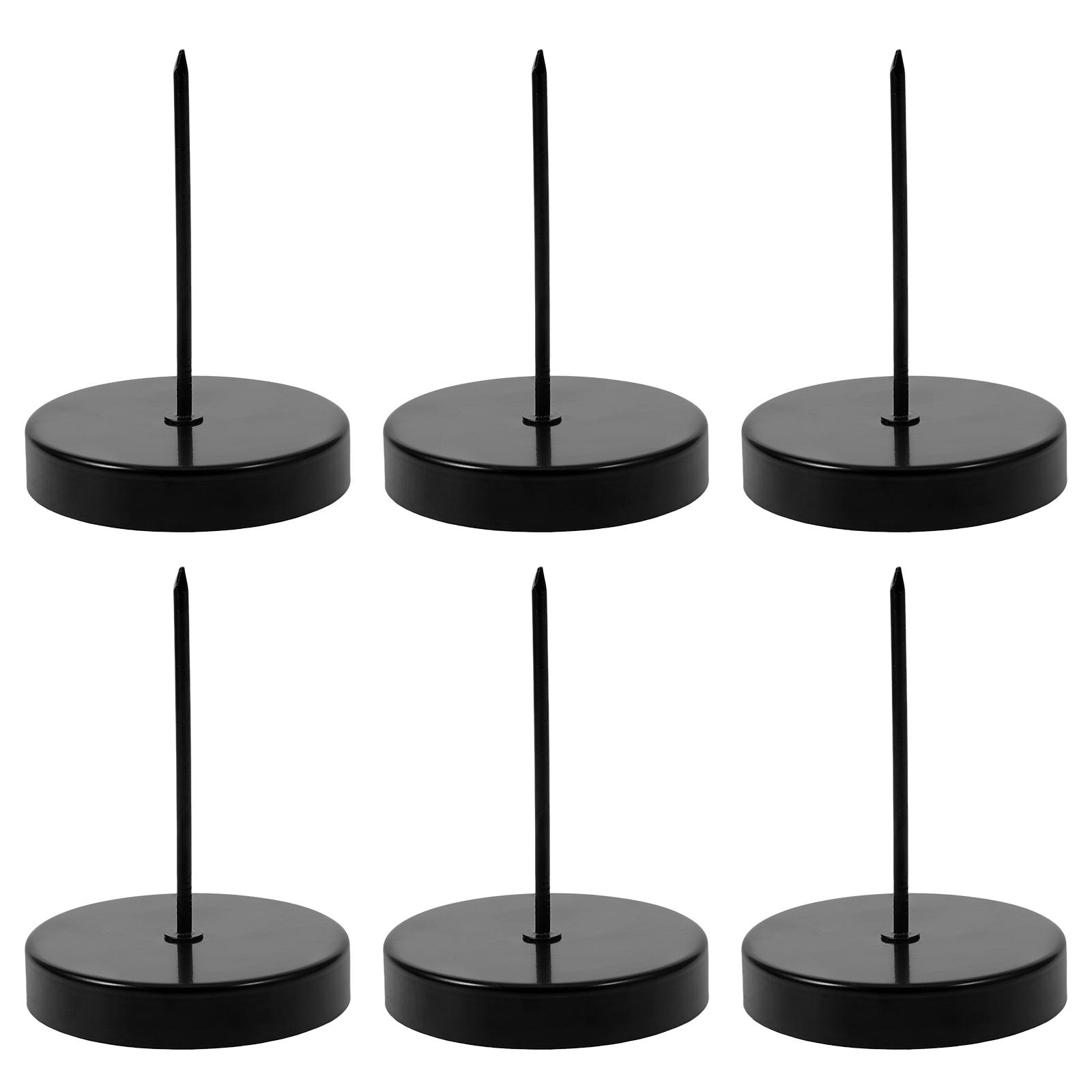 

6 Pcs Iron Candle Trays Vintage Metal Candle Plate Candle Holder Tabletop Ornament Candle Fixator Wedding Party Supplies чорний
