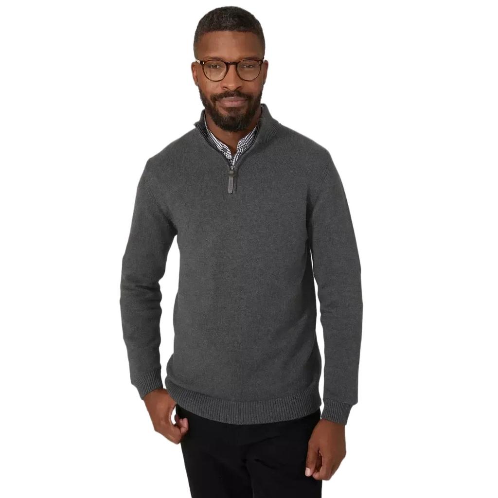 Maine Mens Premium Cotton Funnel Neck Jumper