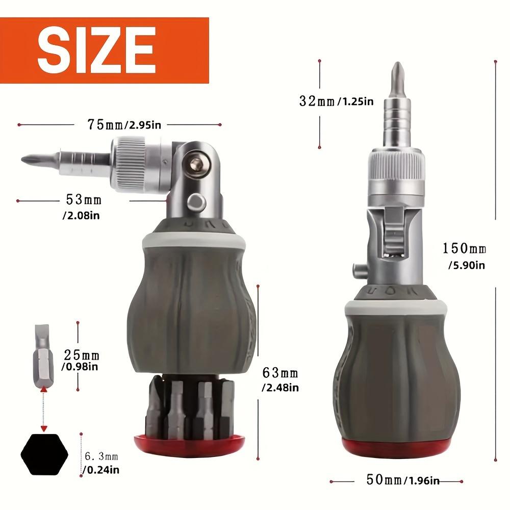 Professional 8-in-1 Ratcheting Multitool Screwdriver with Magnetic Tip - Perfect for DIY and Repair Projects