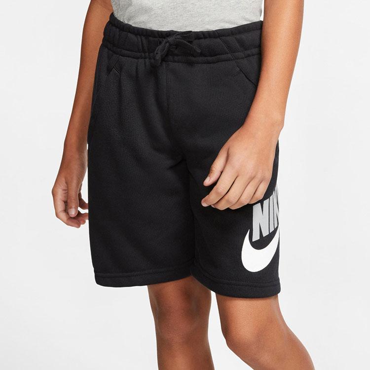 Nike Cotton Logo Print Straight Leg Kids Shorts Kids shorts Black CK0509-010