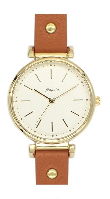 

Fragola Sweatproof Studded Belt Watch CA Beige [Follow] H02320S-1 Women s бежевый