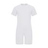 Barn Jenter Gutter Adaptivt Tøy Rund Hals Kort Ermet Glidelås i Ryggen Ensfarvet Jumpsuit