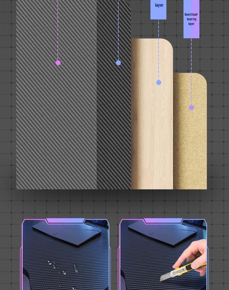 E-sports Carbon Fiber Bedside Study Table for Dorm/Bedroom