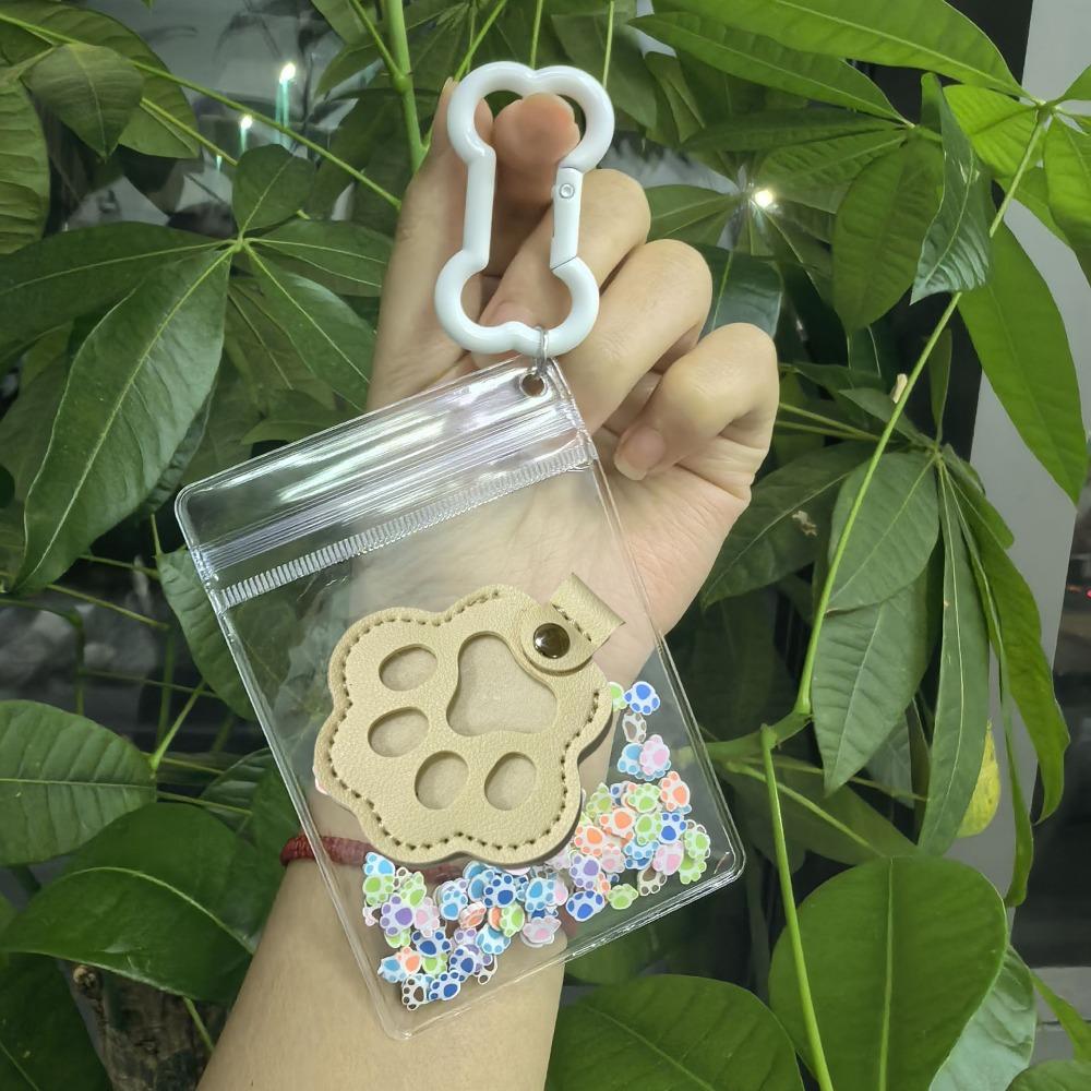 Handmade Cat Claw Keychain Creative Pet Hair Storage Bag Pets Hair Storage Keychain Couple