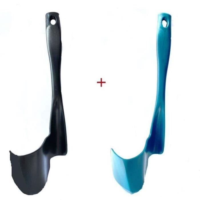 Photos - Dinner Set Kitchen utensil - Thermomix - GL07456 - Rotating spatula - 2 pieces - Black and Blue black