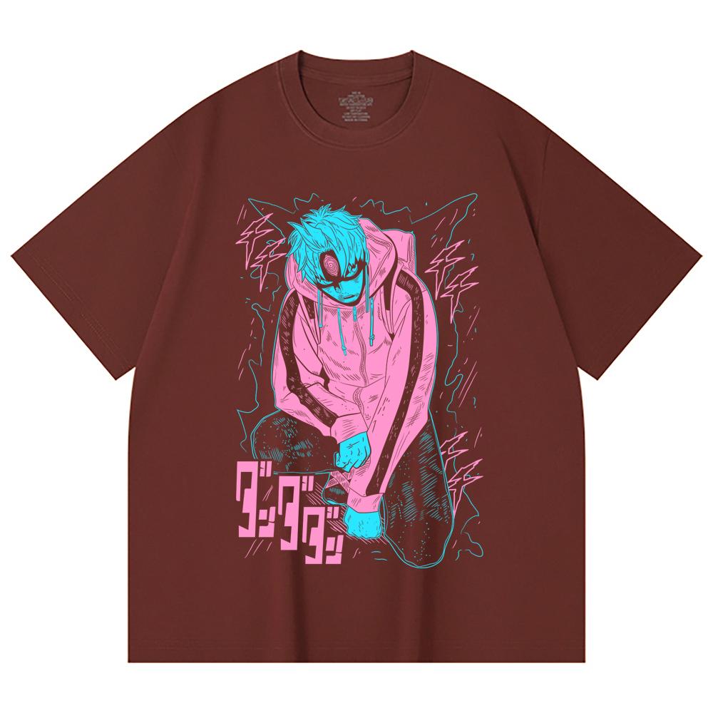 230 Gsm 100% Cotton Dandadan V17 Jiji Black Print Unisex Heavy Cotton T Shirt