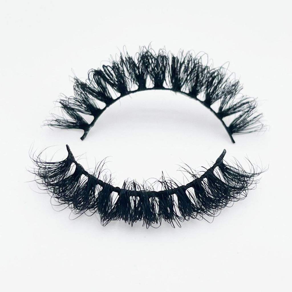 Neues Produkt 15 mm Nerz-gelockte gebratene Wimpern Europäischer und amerikanischer Naher Osten Kurze Wimpern Natürliche weiche russische Locken Falsche Wimpern