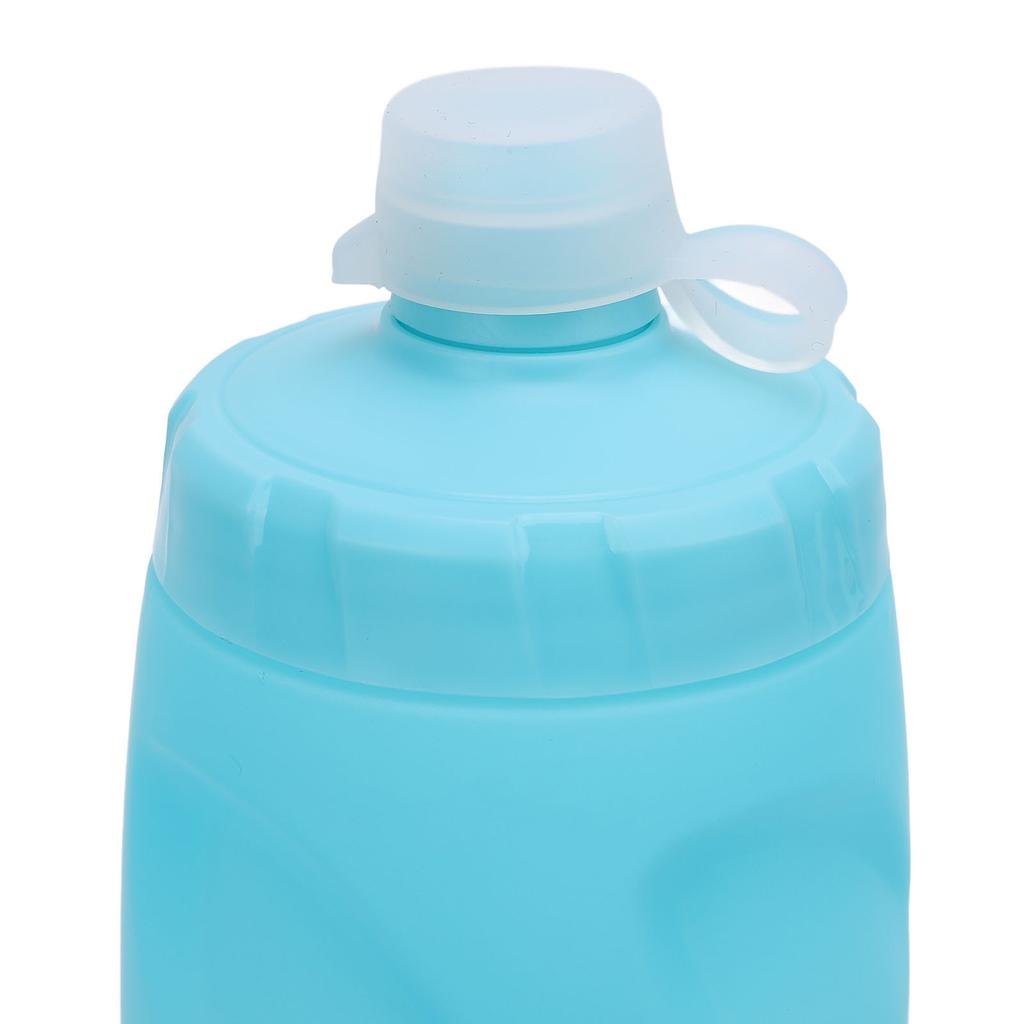 Cycling Water Bottle 650ml PP5 TPE Leak Proof Squeeze Water Bottle with Silicone Dust Cover for Outdoors Sports Fitness Running Gradient Blue White