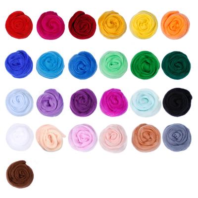 Nadelfilz-Set Wollkammzug 25 Farben Set Nadelfilz-Starterset Fasergarn Nadelfilz-Zubehör für DIY