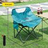 Portable Folding Picnic Table and Moon Chair Set