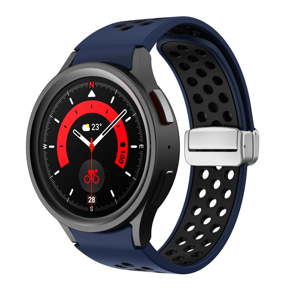 Magnetic Silicone Band for Samsung Galaxy Watch 6 Classic 43 47mm 4 42 46mm 5 Pro 45mm No Gaps Loop Strap for 4/5/6 40 44mm Belt