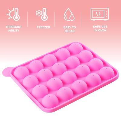 UNTIOR Silicone Cake Pop Mold Set - Nonstick Lollipop Baking Mold Tray with Sticks For Chocolate Lollipop Candy Cake Pops Gadget