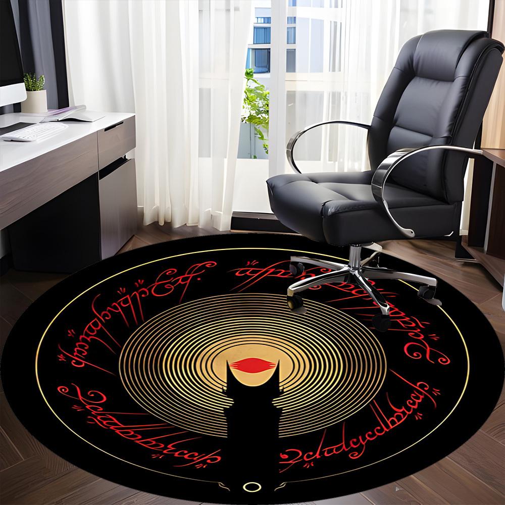 1pc The Lord of the Rings Office Round Area Rug, Under Office Chairs Bedroom Living Room Home Decor, Room Deco, Available In Various Sizes
