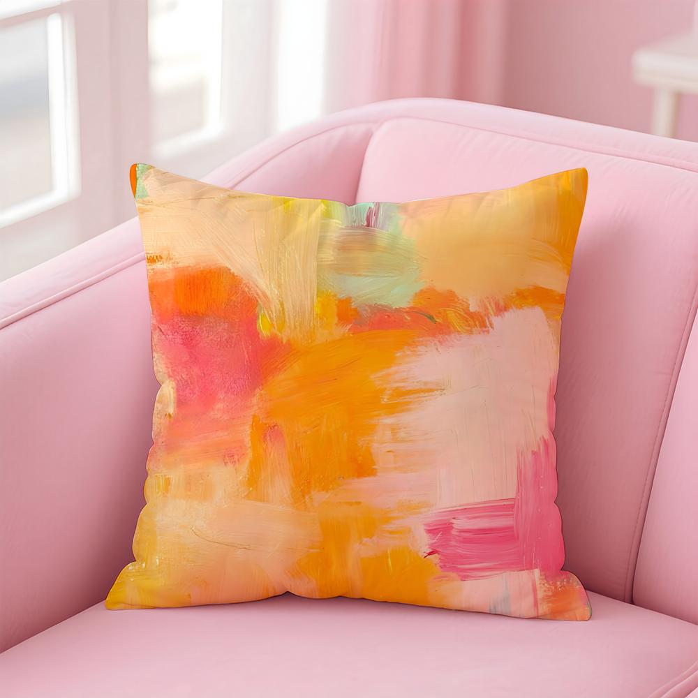 Pure color blending Cushion Cover Comfortable Reversible Pillow Cover Ideal for Car Sofa Bedroom Beyond