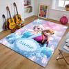 Custom Frozen Mat Personalized Name, Polyester Washable Indoor Entryway Rug, Gift for Christmas, Easter, Thanksgiving Day