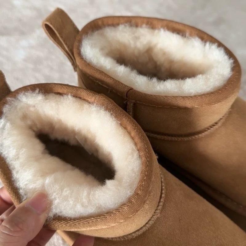 Zhou Dongyu velvet thick-soled wool snow boots new outer wear winter warm fluffy short boots
