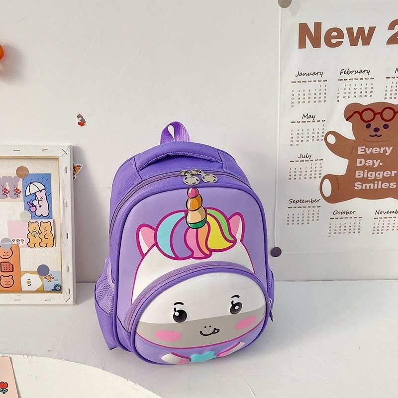 Haonna Kids Backpack Cute Cartoon Shoulder Bag Anti-theft Breathable Lightweight Oxford Fabric