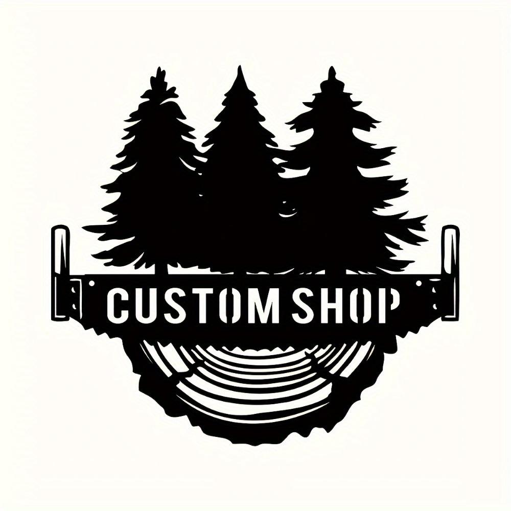 Pine Tree Metal Wall Art Premium Heat Resistant Paint Indoor Outdoor Garden Decor Sign