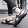 Fashion High Quality Men Sandals Summer Genuine Leather Sandals Man Dual-use Slippers Non-slip Bottom Casual Business Beach Men Sandals