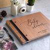 Personalised Wooden Guestbook Baby Shower Guest Book Photo Album Party Guest Book Alternative Keepsake for New Dad and Mum Gift