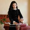Xiangying French Hepburn Style Velvet Dress