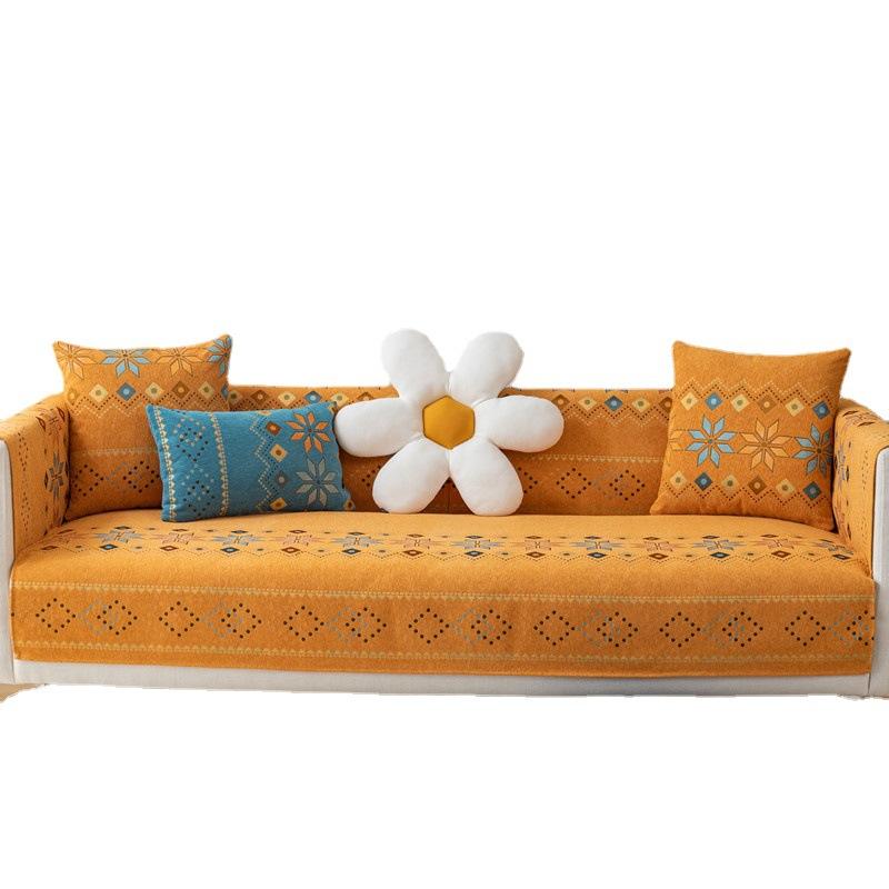 Four Seasons Universal Chenier Positioning Jacquard Ethnic Wind Sofa Cushion Modern Simple Non-Slip Sofa Cushion Towel Wholesale