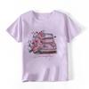 T-shirt per bambini Top Estate Stampa di cartoni animati Arcobaleno puro Moda a maniche corte Coniglio Simpatico Top multicolore di vendita caldo