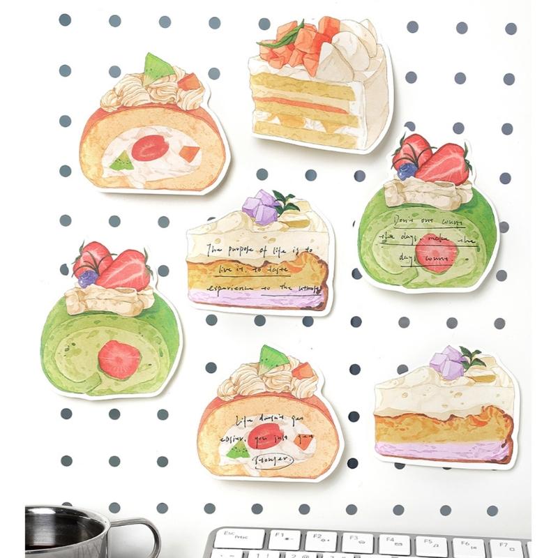 Lovely Cake Note Pad Simple Stickier Note Stickier Pad Sweet Station Series Stickier Note Memos Pad for Office Workers
