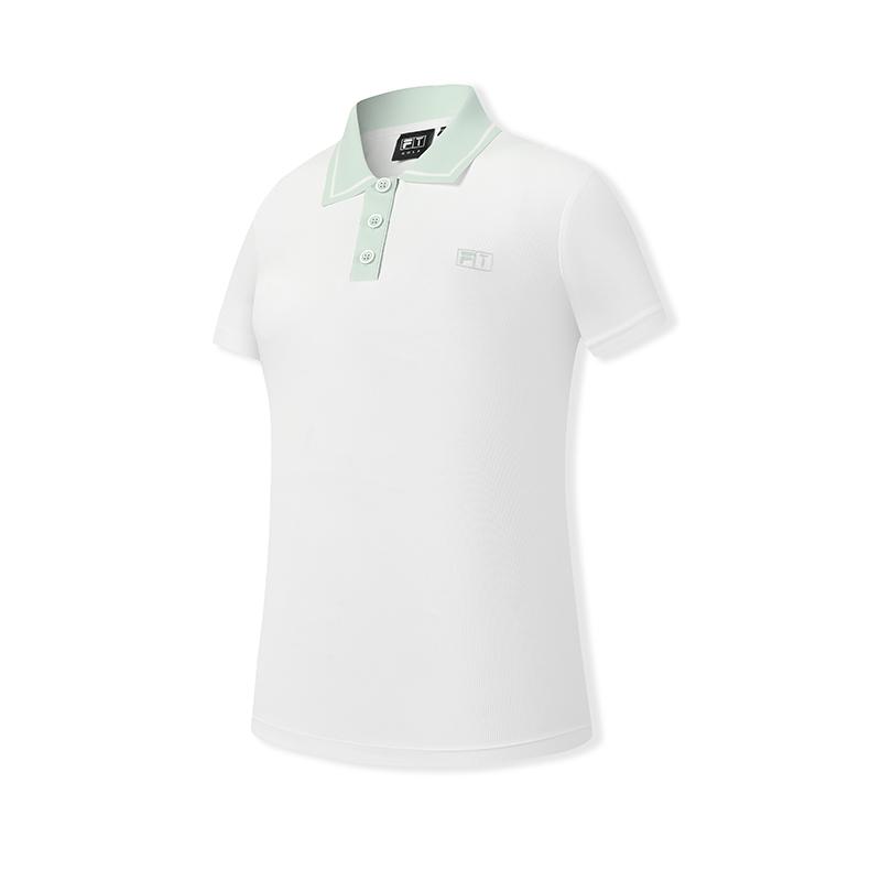 

FILA Golf Series Simple Classic Sports Casual Comfortable Knitted Short Sleeve Polo Shirt Women tops A11W625112FWT M
