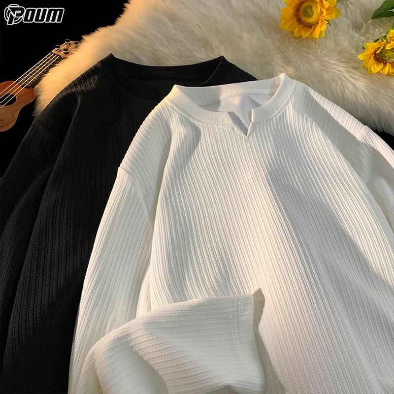 

POUM Casual Loose Fit Long Sleeve Pullover HT24038 2XL