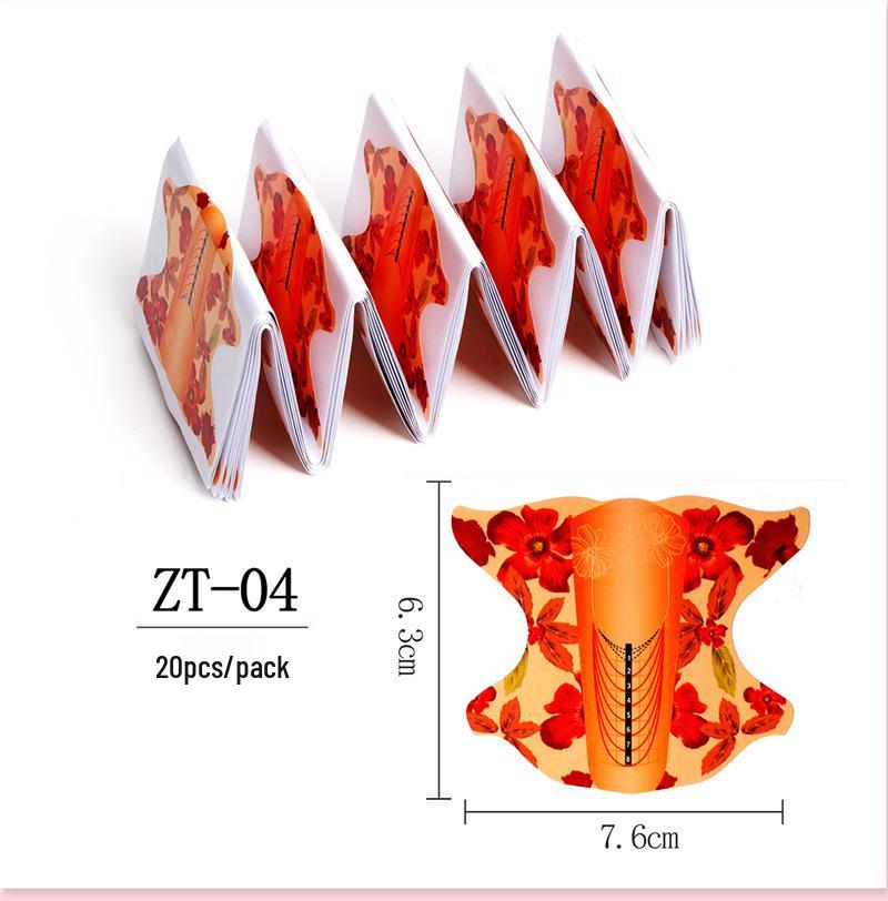 Nail Extension Paper Forms - Square Butterfly UV Gel & Acrylic, 20 To 100 Pcs