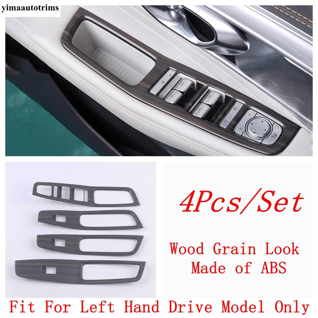 

Car Inner Armrest Door Window Glass Lift Switch Button Panel Cover Trim For Trumpchi GAC GS8 ABS Accessories Interior Wood Grain Look