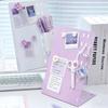 With Pegboard Magnetic Display Board Vertical Desktop Storage Rack  Desktop Organization
