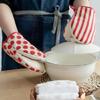 Schützende Küchenofenhandschuhe mit Punkte-Charm, Hitzebeständige und Rutschfeste Ofenhandschuhe zum Kochen und Backen