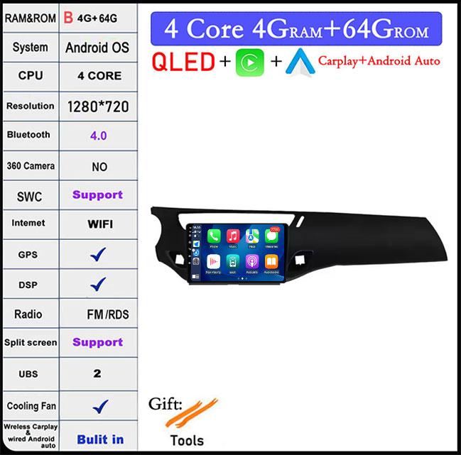 9 Inch For Citroen C3 DS3 2010 -2016 Car Radio Carplay Android Auto Screen Stereo 4G Wf BT DSP RDSNavigation GPS DSP