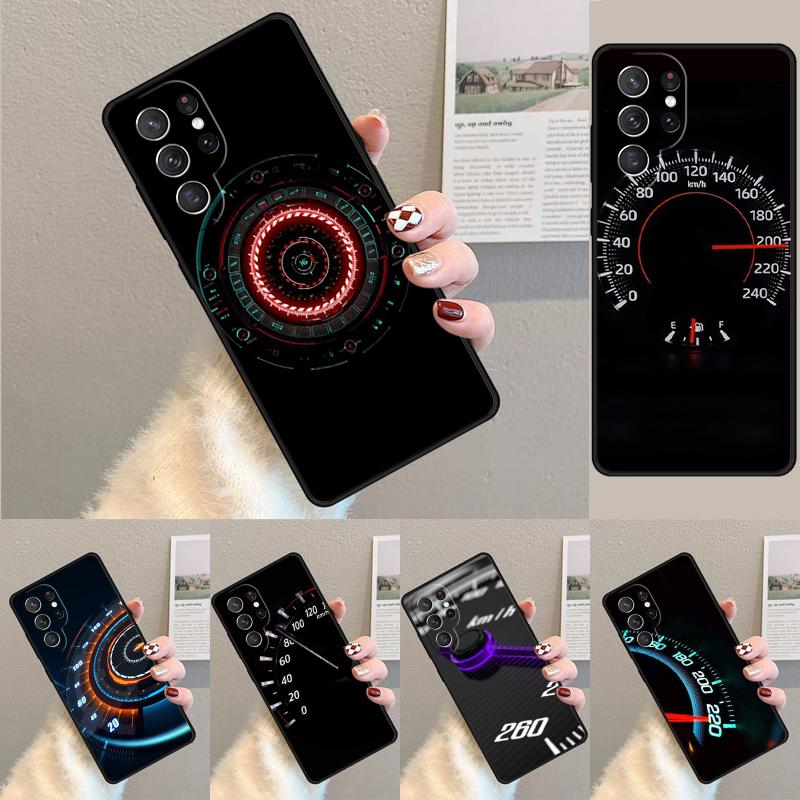 Car Speed Dashboard Phone Case Cover For Samsung Galaxy S24 S25 Ultra S21 S22 Ultra S10E Note 10 Plus Note 20 FE S23