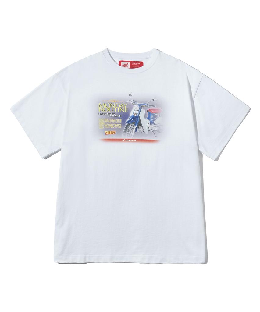 PHYPS MOTORCYCLE Super Cub Short Sleeve White