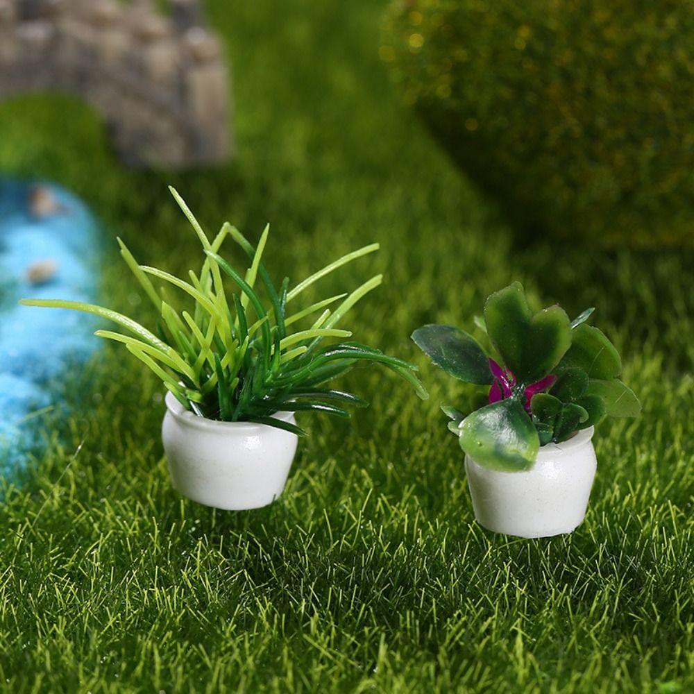 Simulation Plants Simulation Potted Plants Mini Dollhouse Green Plant Mini Tree Potted  Kids Gift