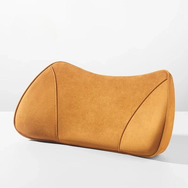 For Porsche Mercedes-Benz Maybach Same Suede Car Seat Memory Foam Lumbar Pillow Cushion Interior Headrest Accessory