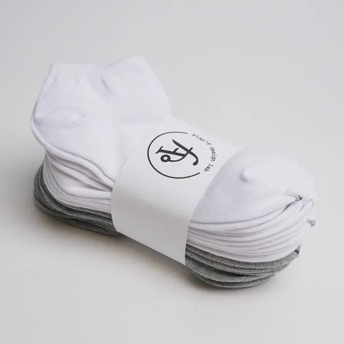 Flap F Women's Plain Short Socks Sneaker Socks 2-Color Mix 10 Pairs