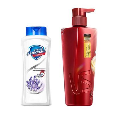 Safeguard Lavender Body Wash & Vidal Sassoon Repair Shampoo Set