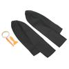1 Pair Front Door Panel Armrest Cover Microfiber Leather Car Interior Accessories Replacement for CRV 2007‑2011Black