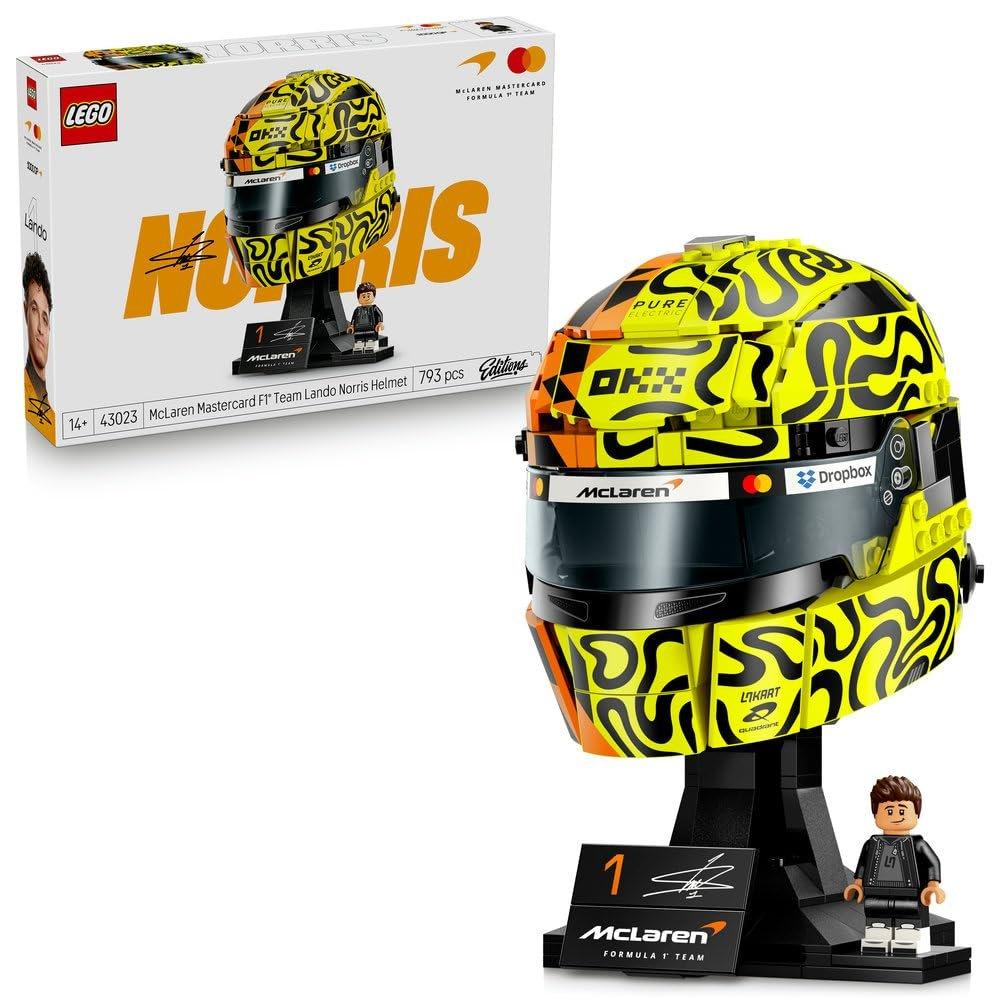LEGO McLaren Mastercard F1 Team Lando Norris's Helmet 43023 Speed Champions Style Display Toy Set