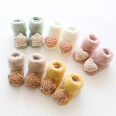 Calzini per neonati ispessiti in velluto invernale Calzini per neonati per bambini Calzini per neonati morbidi antiscivolo Accessori per vestiti caldi