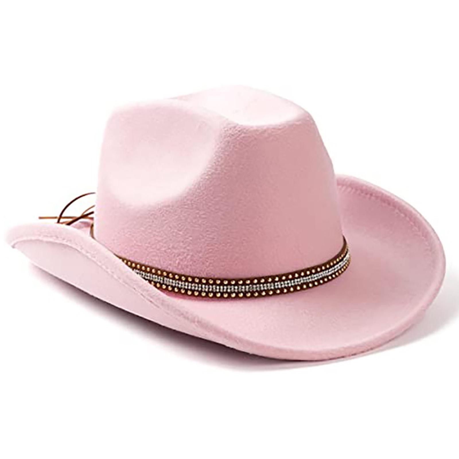 

Wide Brim Cowboy Hat Knight Hat for Bachelorette Party Music Festival Versatile for Club Stage Bar Photo Props рожевий