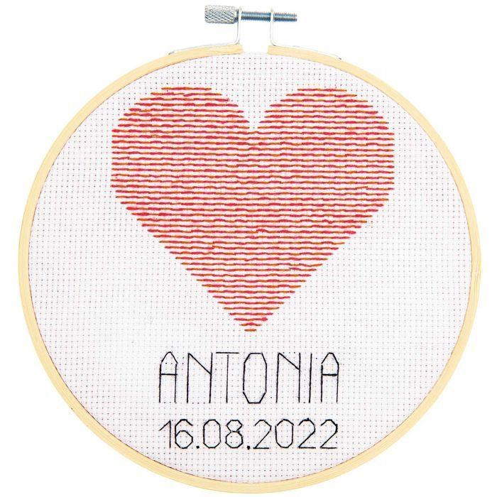 Kit broderie de naissance Coeur