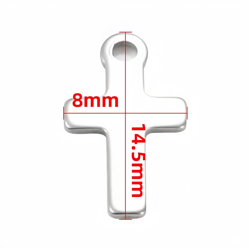 20pcs Stainless Steel Charm Cross Pendants for DIY Necklace Earrings Bracelet Jewelry Making Hip Hop Crosses Pendant Accessories