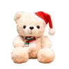 25CM Kawaii Cartoon Simulation Anime Christmas Scarf Bear Stuffed Animal Plush Toy Children's Couple Bear Handmade Doll Gift