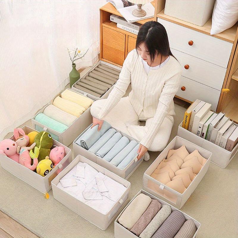 1 Stück große faltbare Aufbewahrungsbox mit transparentem Fenster - Strapazierfähiger Stofforganizer für Kleidung, Bettwäsche & Laken