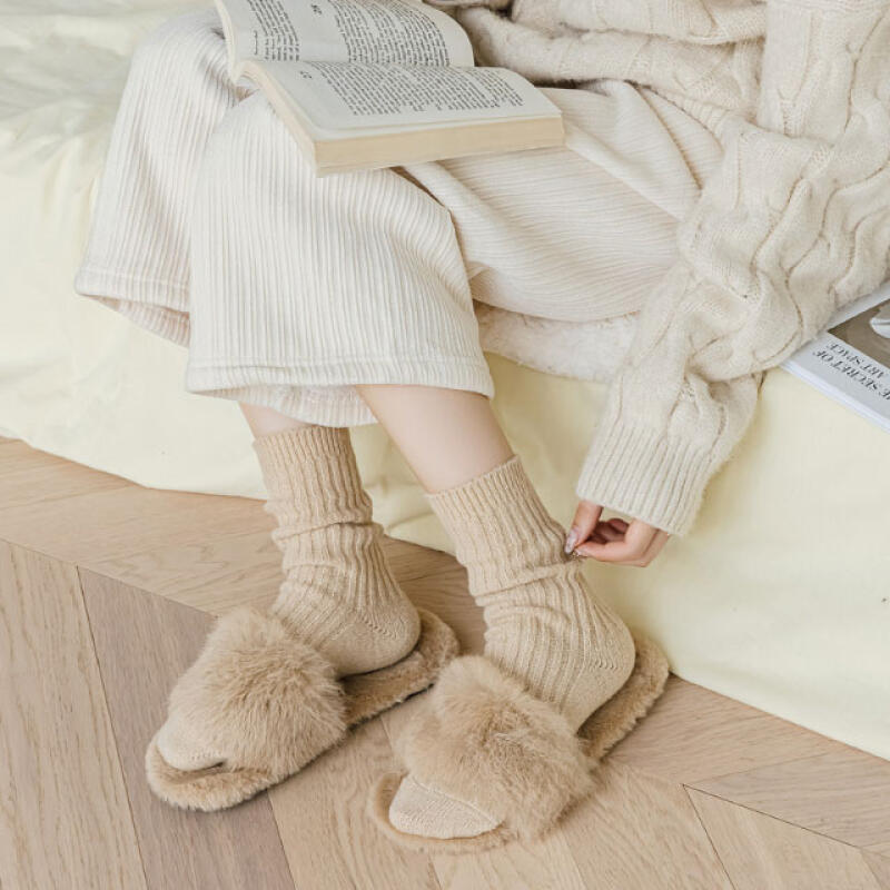 fsn141_Premium Wool Goal Socks black